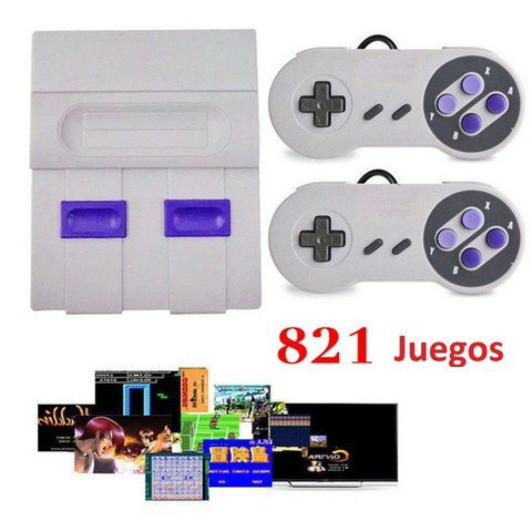 Consola Super Mini 821 Juegos Clásicos