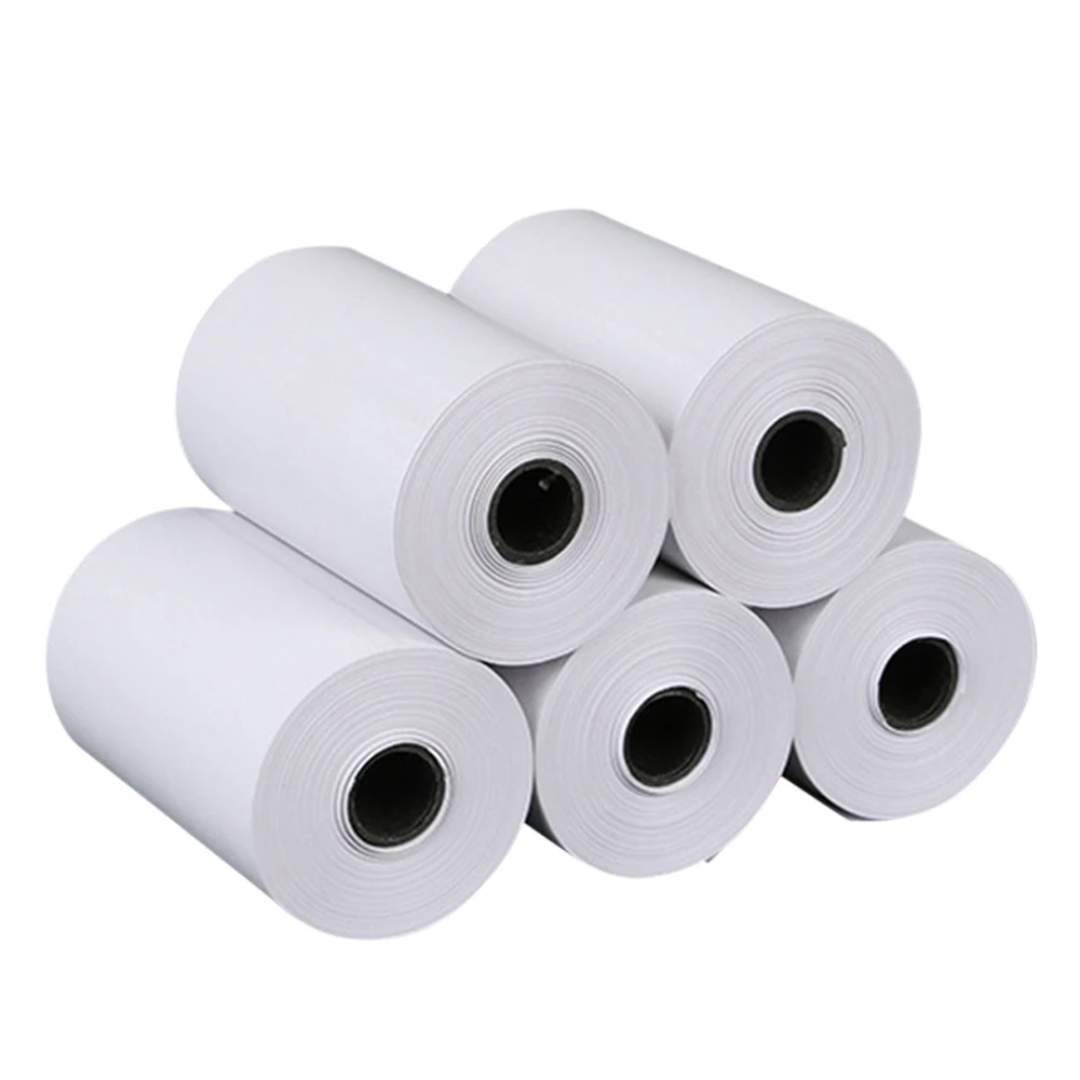 MINI CINCO ROLLOS DE PAPEL PARA IMPRESORA TERMICA