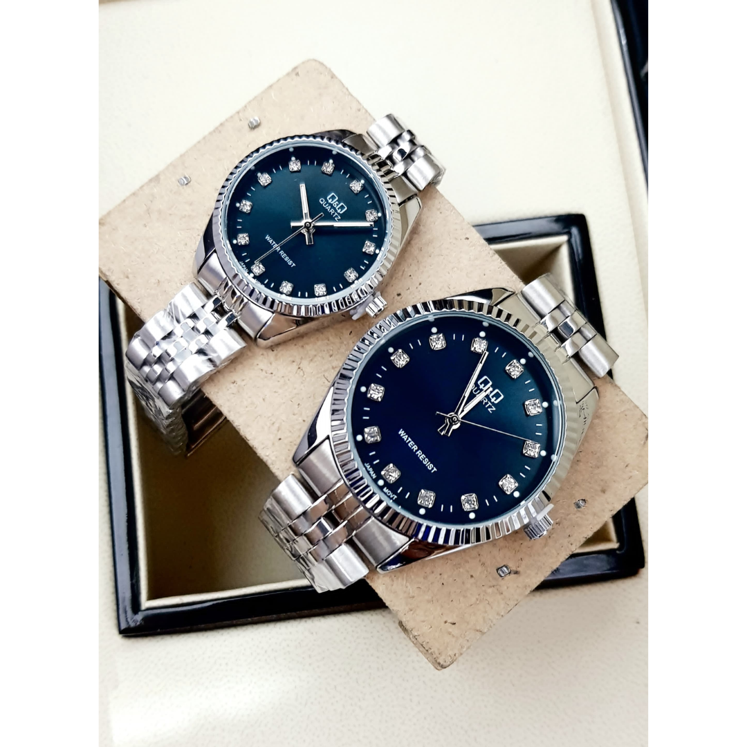 RELOJ Q&Q PAREJAS + ESTUCHE DE PAREJAS