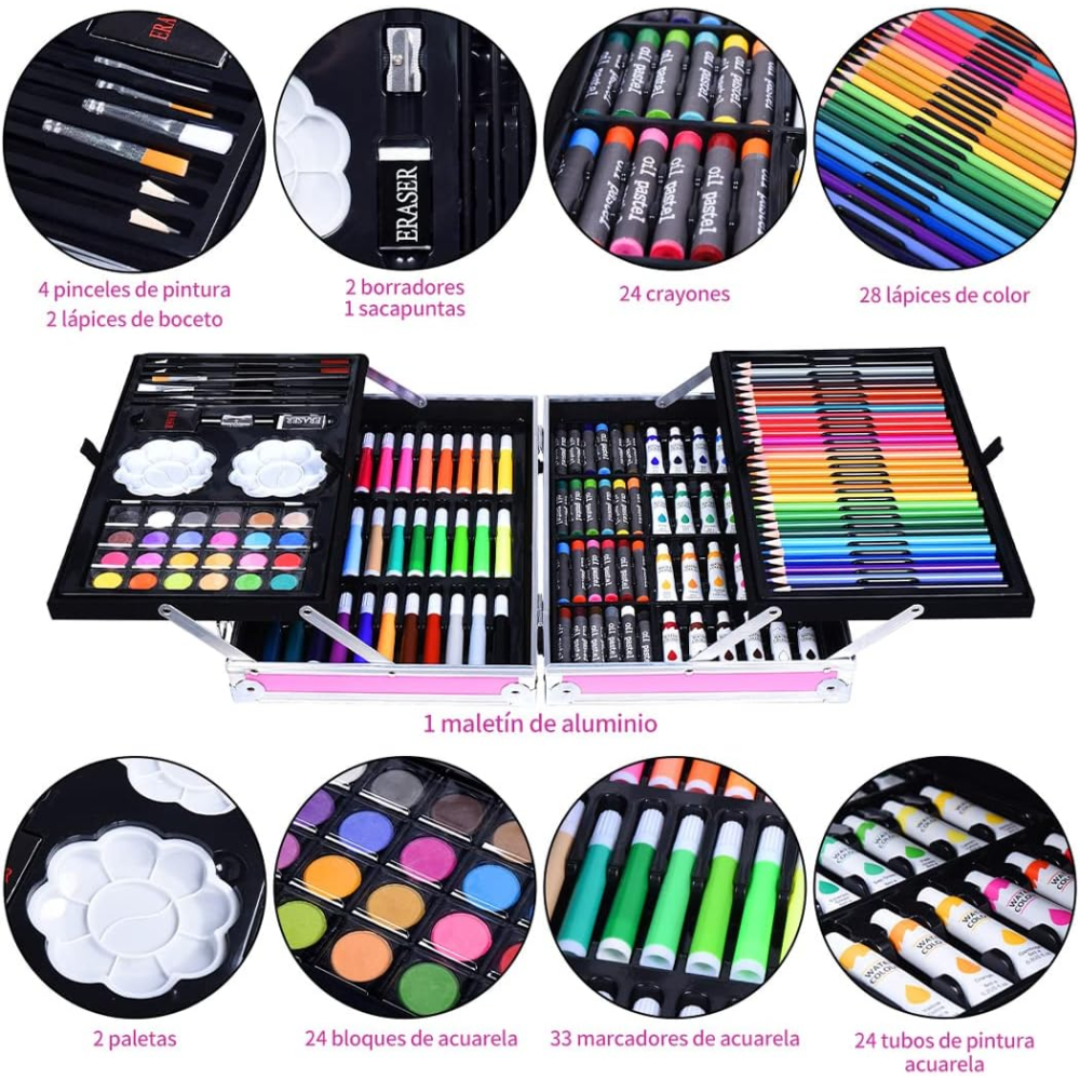 Set De Arte 145pcs Infantil Maletin