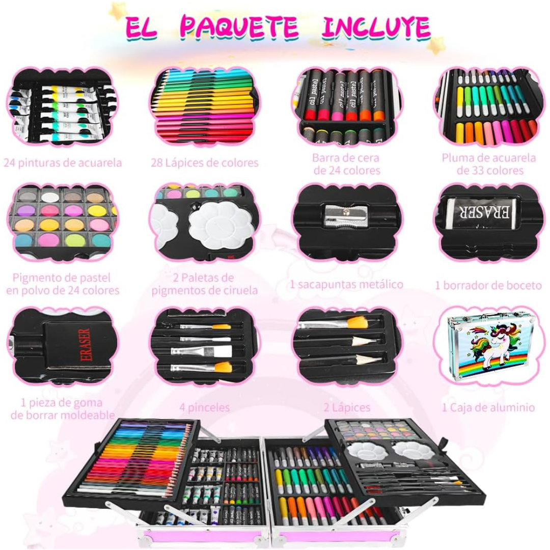Set De Arte 145pcs Infantil Maletin