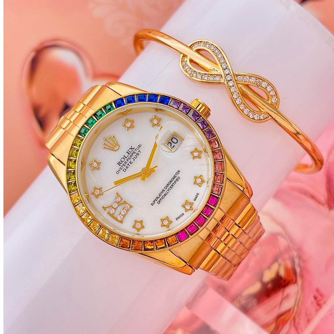 RELOJ ROLEX STONES COLORS