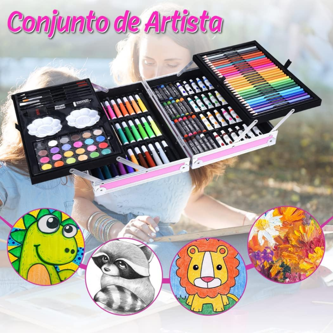 Set De Arte 145pcs Infantil Maletin