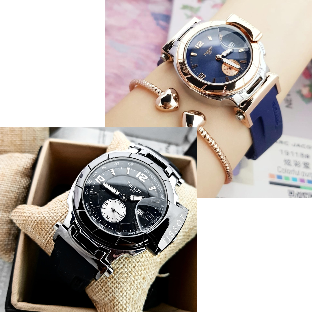 COMBO PAREJA (HOMBRE Y DAMA) RELOJ DE LUJO TISSOT T RACE