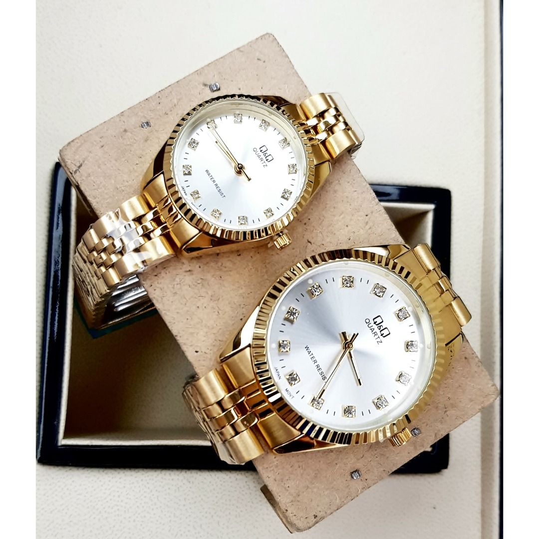 RELOJ Q&Q PAREJAS + ESTUCHE DE PAREJAS