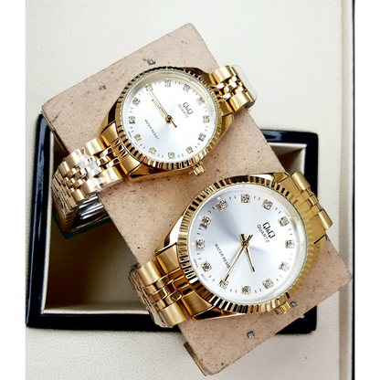 RELOJ Q&Q PAREJAS + ESTUCHE DE PAREJAS